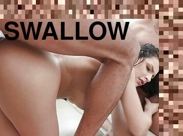 anal, interracial, hardcore, latina, estrela-porno, gangue, engolindo, duplo, penetração