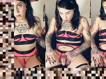 Tattooed trans girl masturbates and enjoys - Complete in OF/EMMAINK13
