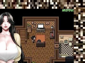 milf, mama, chilotei, excitat, animatie, hentai, mama-mother