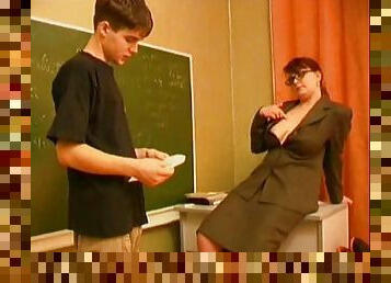 studentesse, insegnanti, maturi, classe