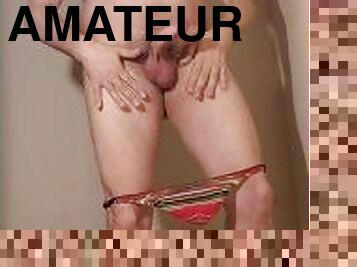 masturbation, amateur, énorme-bite, secousses, solo, musclé, bite