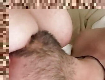Drinking Sweet Breast milk while Fondling My Cock