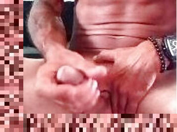 Look and Cum with me - Muscle handsome Man Jerking off  and Cumshot.