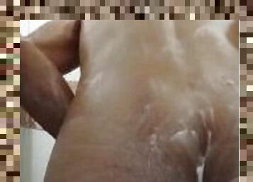 asiático, banhos, masturbação, magro, pénis-grande, gay, massagem, gozando, chuveiro, sozinho