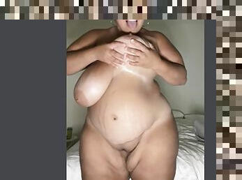 teta-grande, amador, ébona, preto, bbw, bochechuda, webcam, rabo