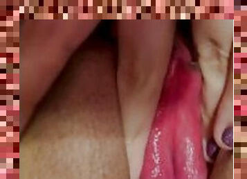 klitoris, masturbacija, pička-pussy, amaterski, prstima, usko, ljepuškaste, sami, mokri, tetovaže