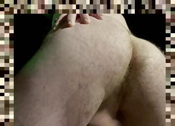 Uncut models new jockstrap and fingers his ass in the moonlight