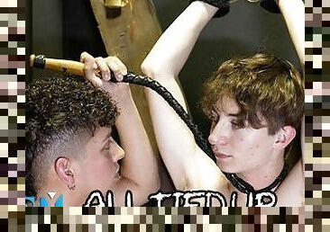 NastyTwinks - All Tied Up - Ayden Ray Blind Folds and Ties Up Caleb Anderson Bareback Sensory Play