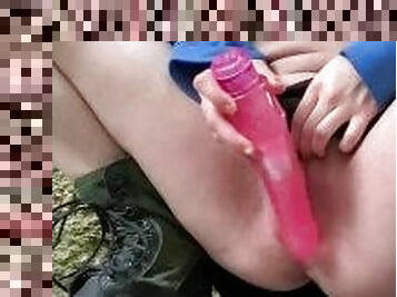 masturbação, orgasmo, mijando, público, esguincho, amador, adolescente, brinquedo, sozinho, tetas-pequenas