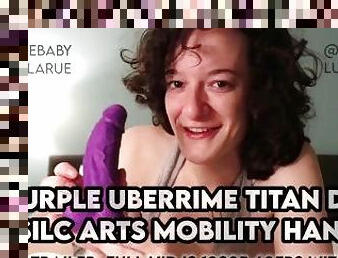 Purple Uberrime Titan Dildo x Silc Arts Mobility Handle FREE Trailer Lucy LaRue LaceBaby