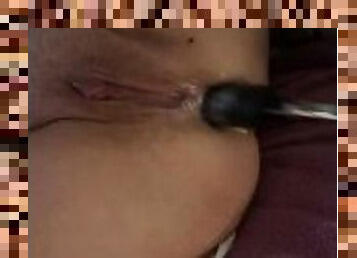SexyBlondeCat is enjoying her anal machine