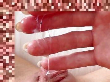 clito, masturbation, orgasme, chatte-pussy, point-de-vue, parfait, humide