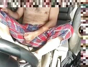 masturbation, public, amateur, voiture, solo, réalité