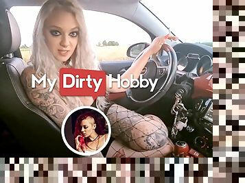 MyDirtyHobby - Busty blonde fucks hitchhiker at the side of the road