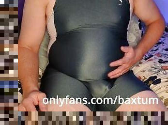 Gainer Belly In Tight Spandex Singlet