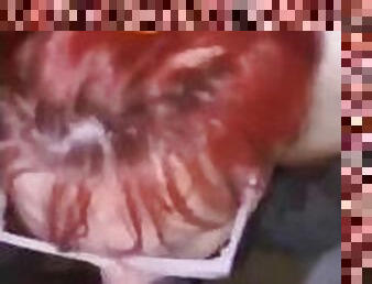 WHITE RED HEAD GETS FACE FUCKED