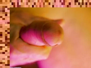 Beautiful uncut cock stroking and big cum load closeup. Porn for meditation. Cumshot.