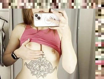 cul, gros-nichons, public, amateur, seins, fétiche, solo, tatouage, petits-seins