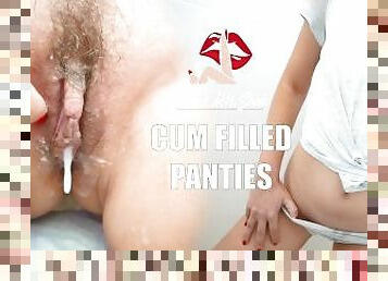 Quick Cum In My Panties Now Bathroom Creampie POV