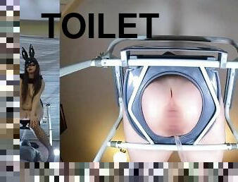 Mistress Kathryn pees on the human toilet slave part 3