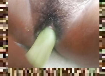 Whole Cucumber In My Dark Pussy . Taking A Huge Cucumber In My Pussy . Fucking With Cucumber . Painful Sex Video