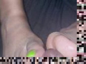 Neon Polish Footjob pt1