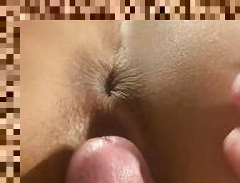 Close up farting on dick! Teen!