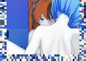 masturbation, chatte-pussy, lesbienne, rousse, anime, hentai, petite, petits-seins