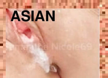 asia, vagina-pussy, mainan, creampie-ejakulasi-di-dalam-vagina-atau-anus-dan-keluarnya-tetesan-sperma, filipina, basah