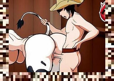 Fucking the Waifu cow's ass! (Hentai Animation)