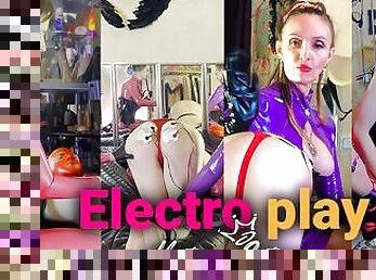 Electro play  Fisting  Eva Latex & Sativa Mistress