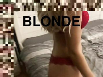 masturbation, chatte-pussy, giclée, ados, horny, blonde, lingerie, machines, gode, solo