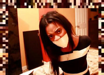 Ebony Gagged