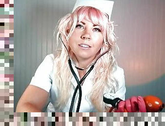 Sweet Nurse with Red Gloves gives joi after Exam (extended preview)