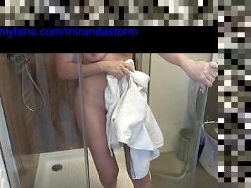 Normal house wife taking a shower - Shared wifey