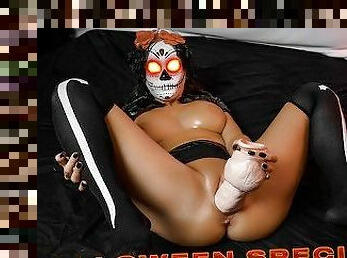 BadKittyXX - Halloween Special - Extreme Dildo Fuck (FULL ON FS & MV)