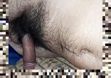 Indian boy hairy dick masturbation and cum