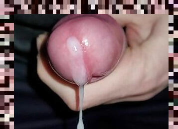 masturbation, amateur, ejaculation-sur-le-corps, énorme-bite, branlette, secousses, ejaculation, horny, solo, bite