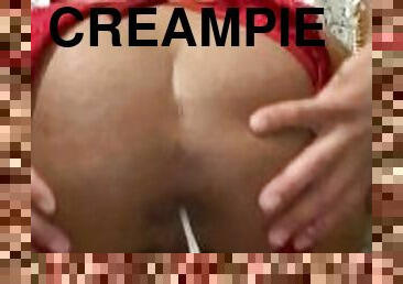 extrem, shemale, kvinnligt-sprut, anal, cumshot, mörkhyad, creampie, sprut, massiv