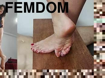 Domme Frenique - High heels CBT 2 - First Domme Frenique CBT BarefooT