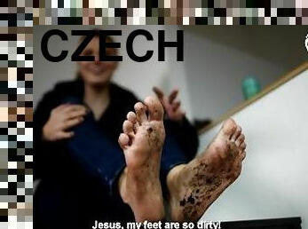 stopy, brudne, pov, fetysz, czeskie, palce