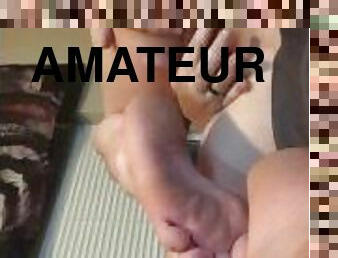 masturbation, orgasm, amatör, samling, fötter, fetisch, ensam