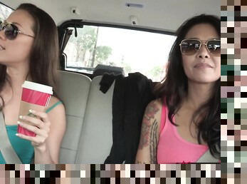 Lesbian, "milfs", Orang latina, "pornstar", Kereta, Seluar dalam, Nakal, Realiti, Tatu